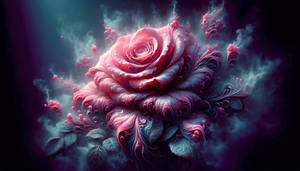 Pinkrose in mist