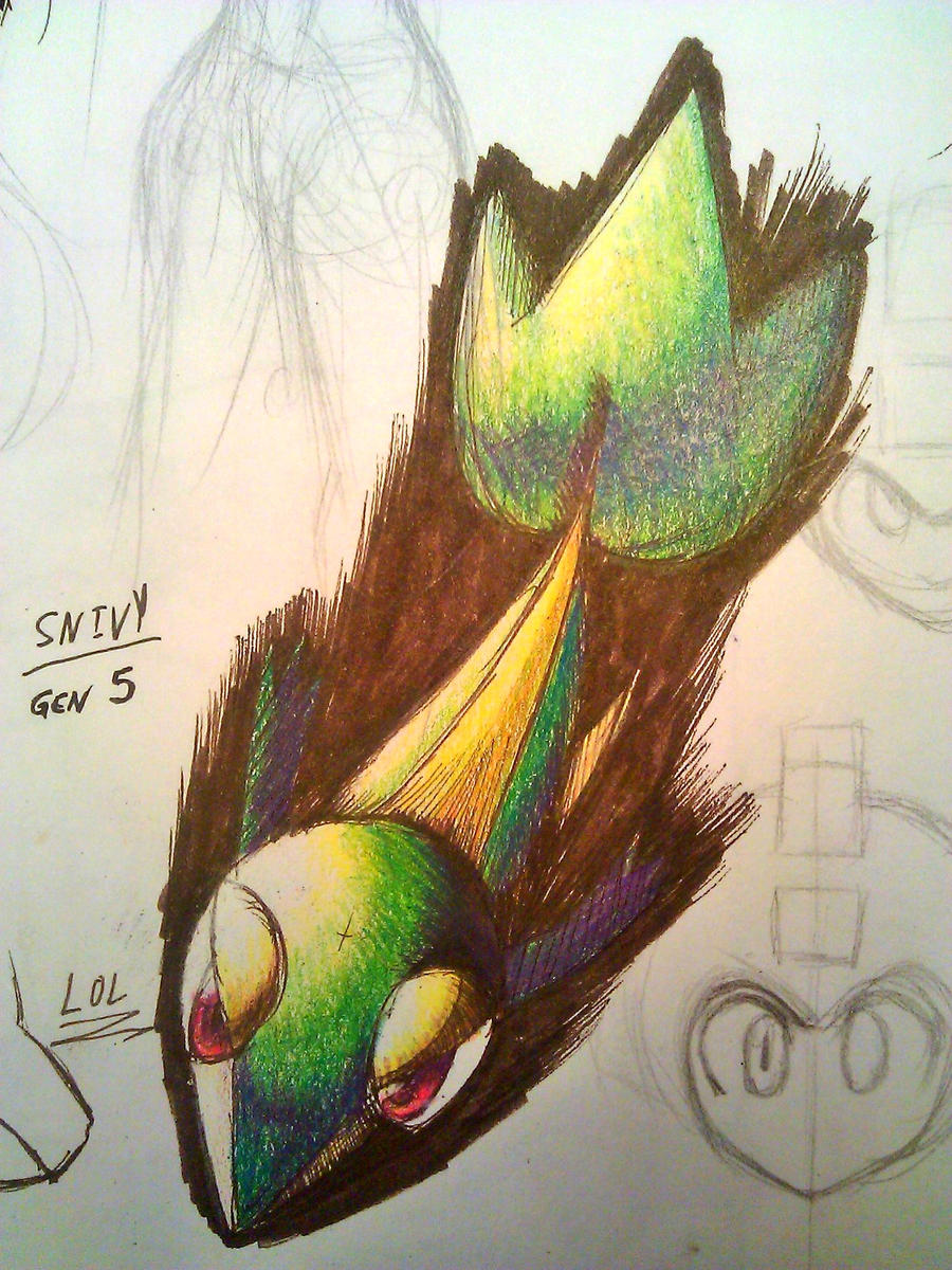 Trying Colored Pencils -Snivy- [Phone Quality]