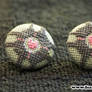 Companion cube earrings