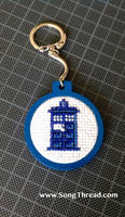 Tardis keychain pendant