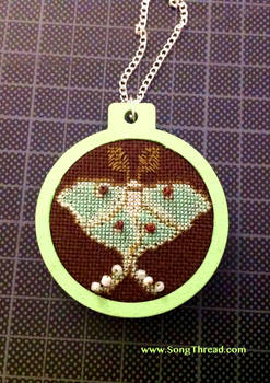 Luna moth pendant