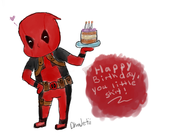 cigarro Aprendizaje Menstruación Happy Birthday from Deadpool by Dhajetii on DeviantArt