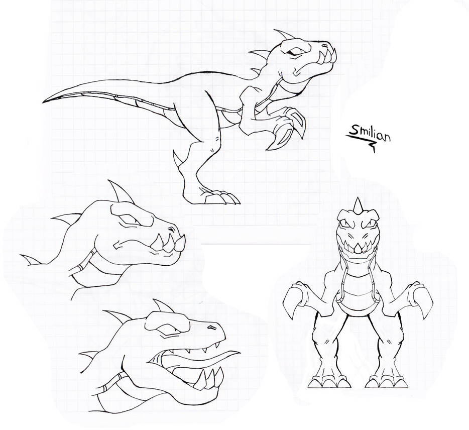 Demon Raptor Drawing Raptor creature Sketches by The90sDoggo on DeviantArt