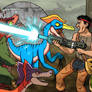 Turok Vs Raptor Monsters Commission