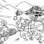 Turok Vs Slegs Soldiers Commission Inked