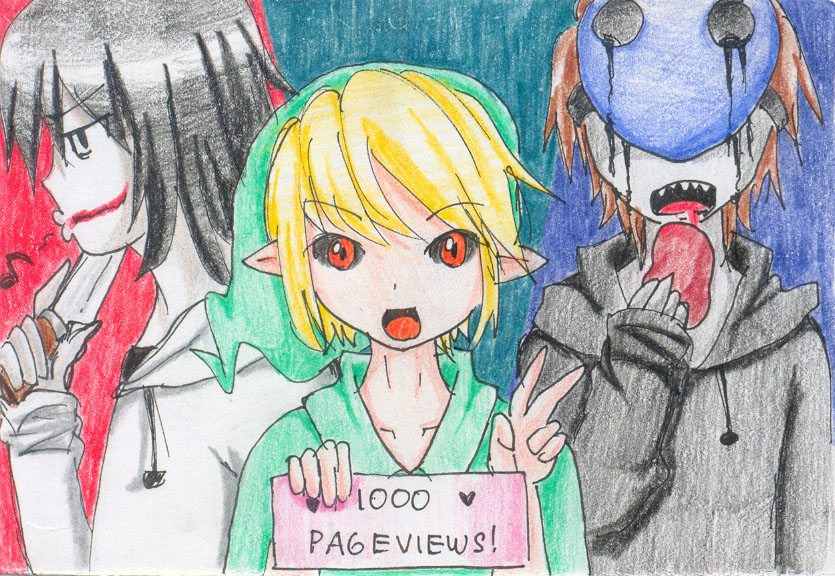 Late Kiriban 1000 pageviews - Red Green Blue