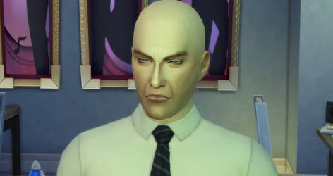 Agent 47 being grumpy as usual