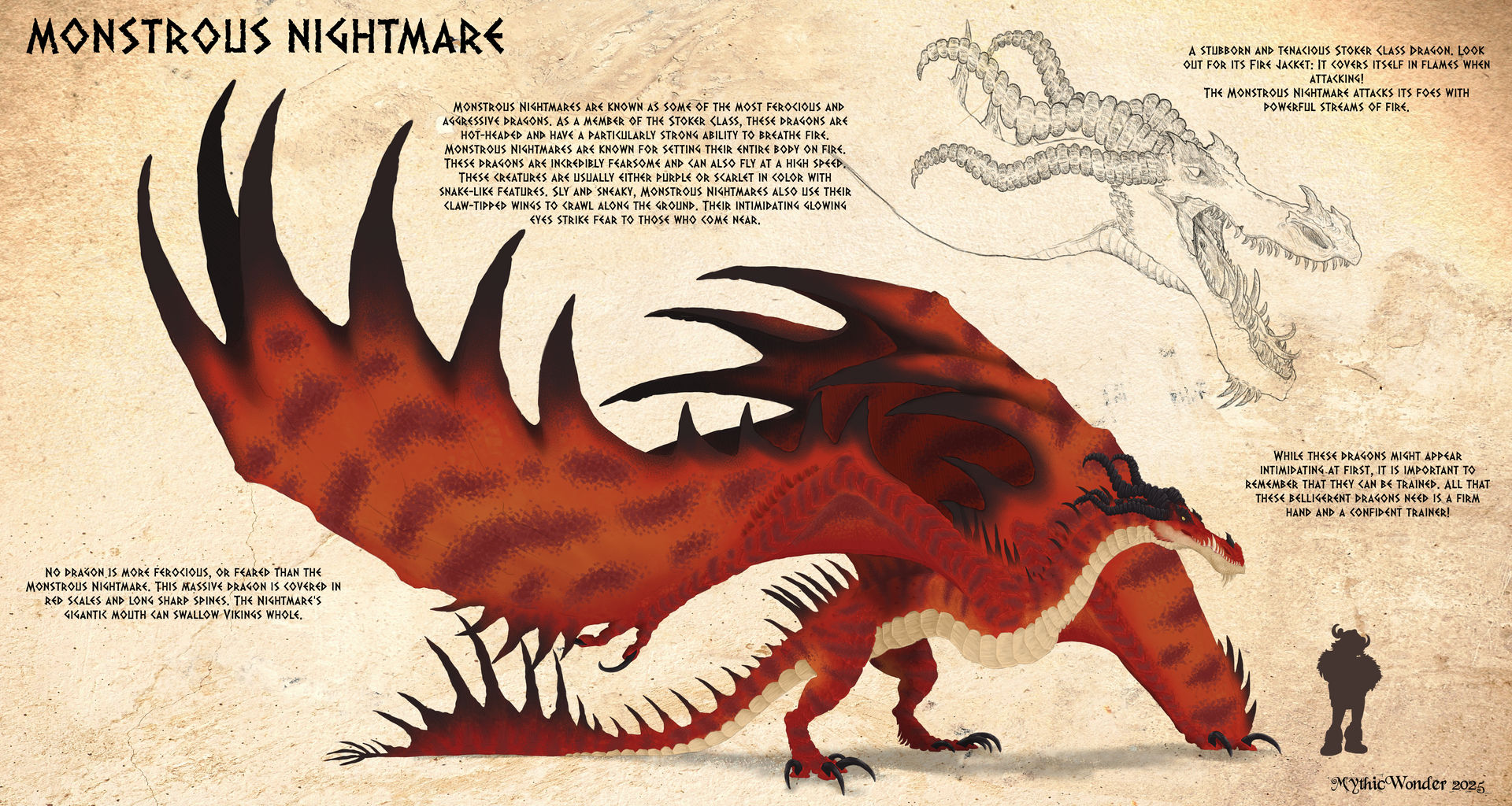 HTTYD Concept Art - Monstrous Nightmare by MythicWonder on DeviantArt