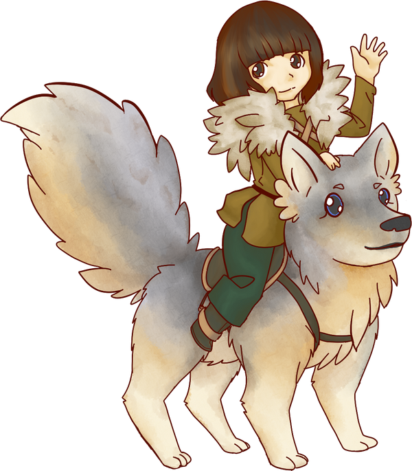 Bran Stark and his Wolfie