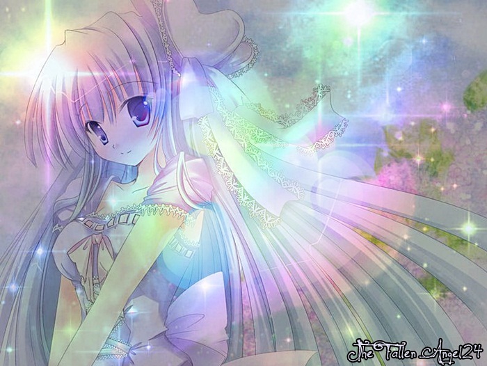 Rainbow Anime Girl by TheFallenAngel24 on DeviantArt