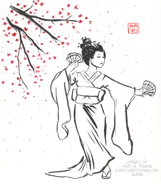 Dancing with cherry blossoms