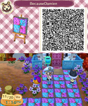 Animal Crossing QR Code :: Pink/Blue Tile.