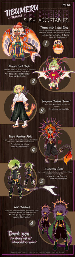 12th Anniversary Admin Guest Artist Adopts!