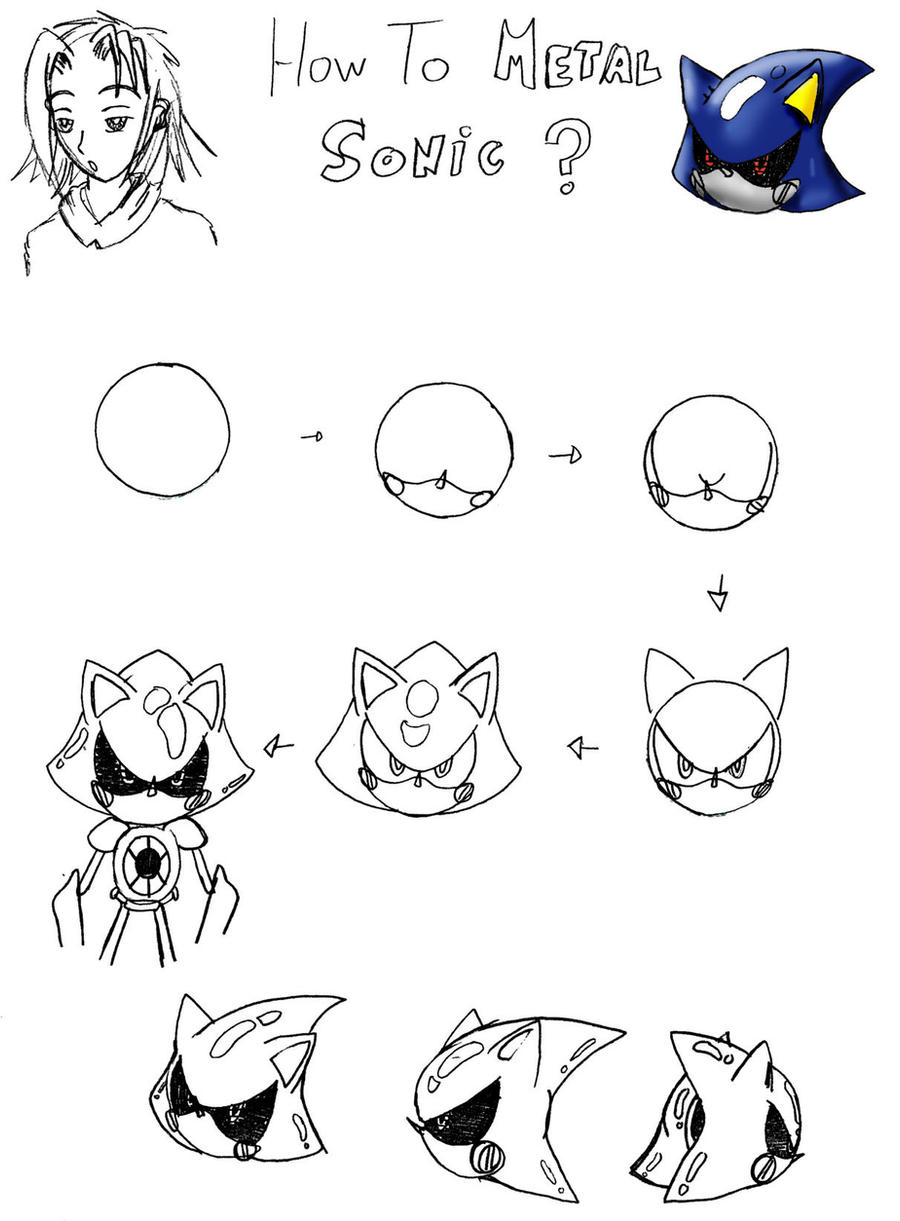 In this 21 steps drawing tutorial we will sketch Neo Metal Sonic