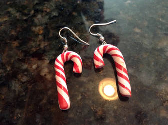 Candy cane earrings