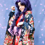 Human Luna in Kimono Cosplay