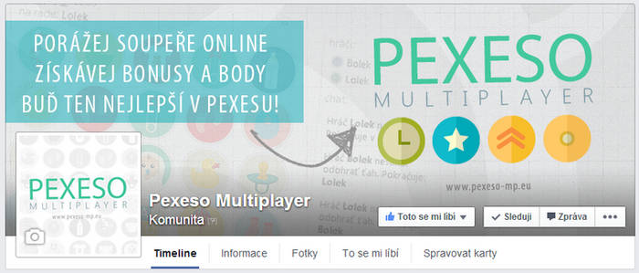 Pexeso Multiplayer - FB page