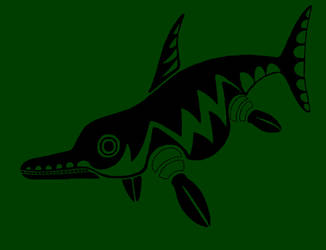 Tribal Ichthyosaurus DC 30 by Alldoo