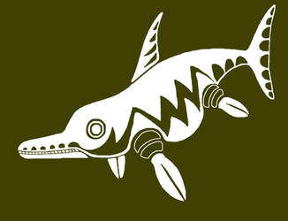 Tribal Ichthyosaurus DC 36 by Alldoo