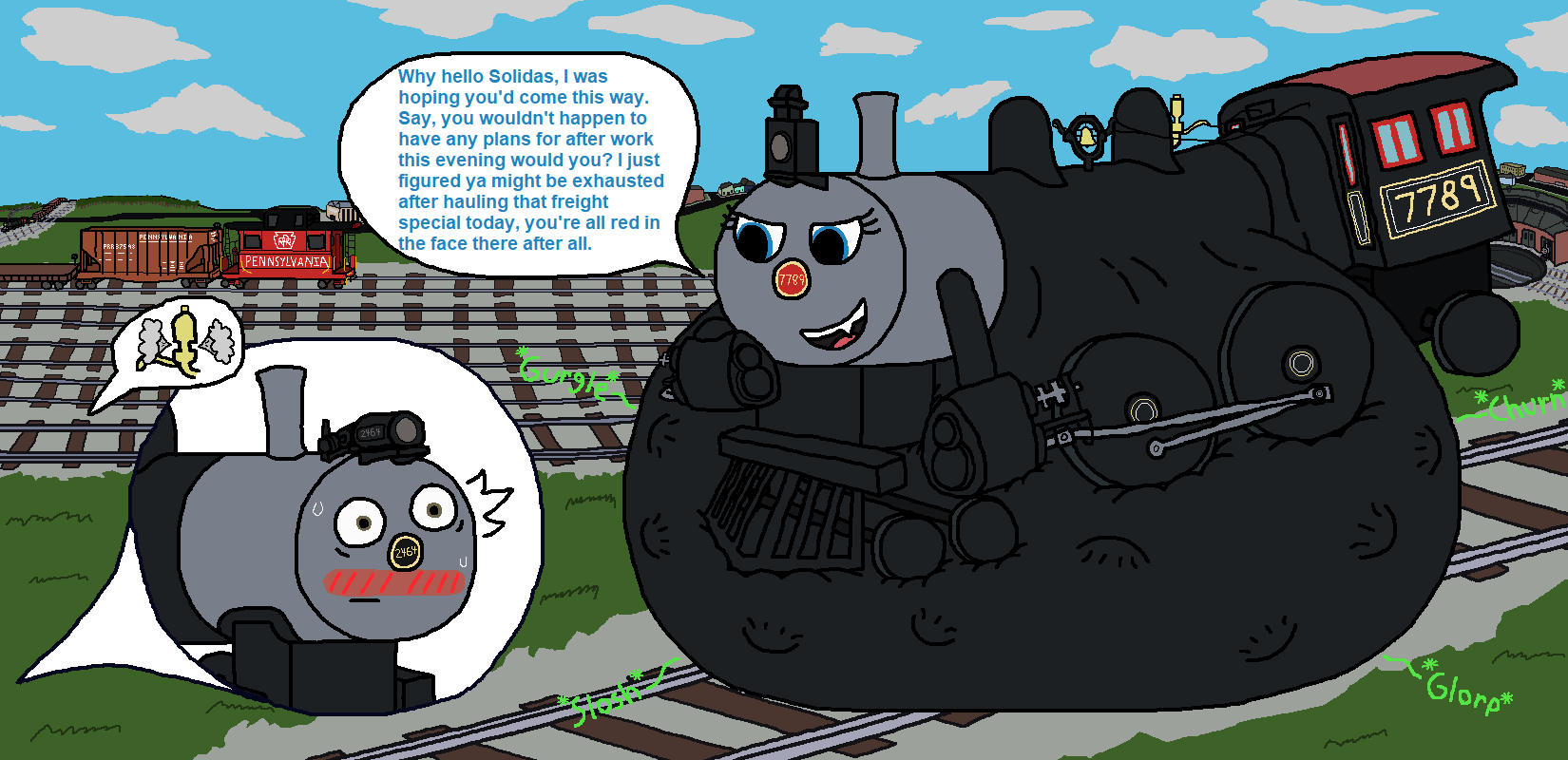 Kalina's Railroading Teasing (Vore) by LatitudeFiction on DeviantArt