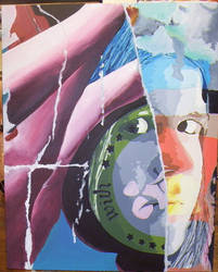 Self-portrait within a collage