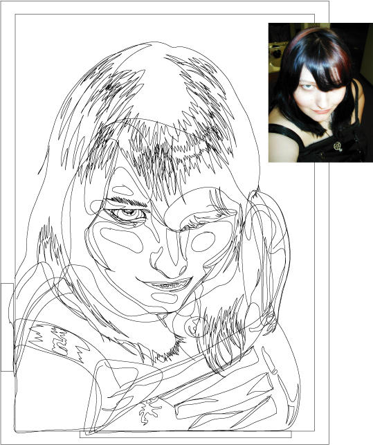 Vector Self Portrait Outline by mithrril on DeviantArt