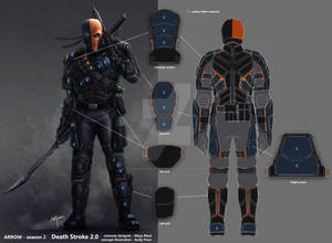 Arrow Season2 DeathStroke backview and breakdown