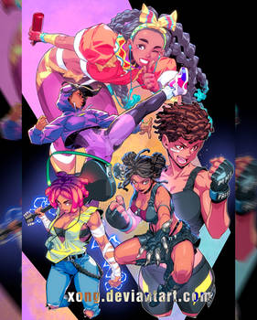 Undisputed Fight Queens  Poster Commission