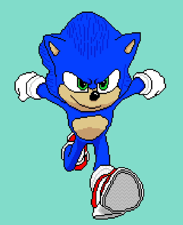 Movie Sonic Running by Blitzerhog12 on DeviantArt