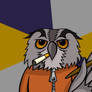 Cartoon Art-Student Owl