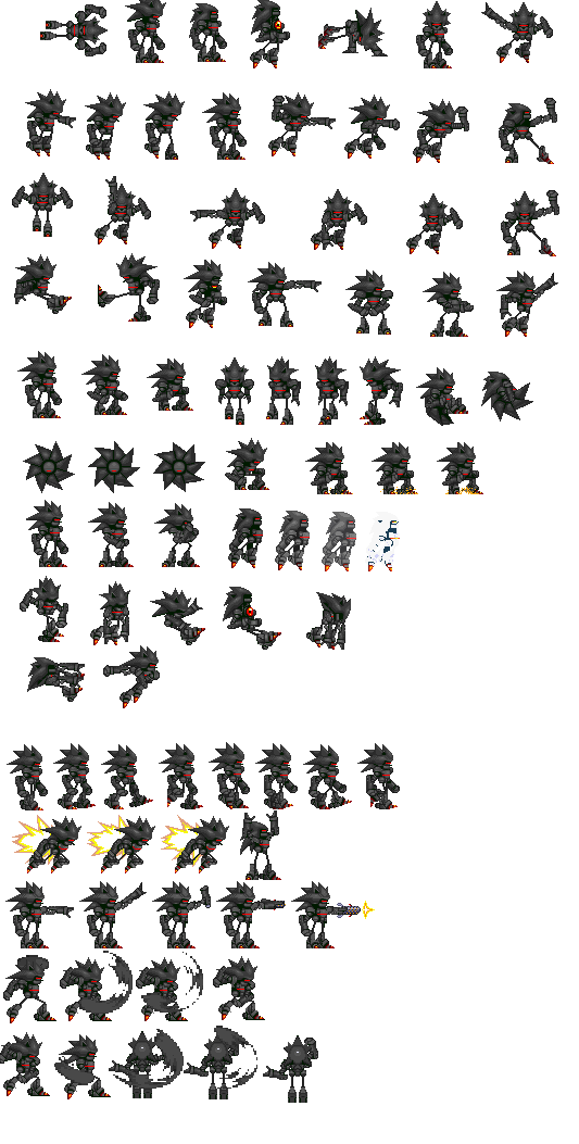 Dark Mecha Sonic Sprite Sheet by CeresAlphaPhi on DeviantArt