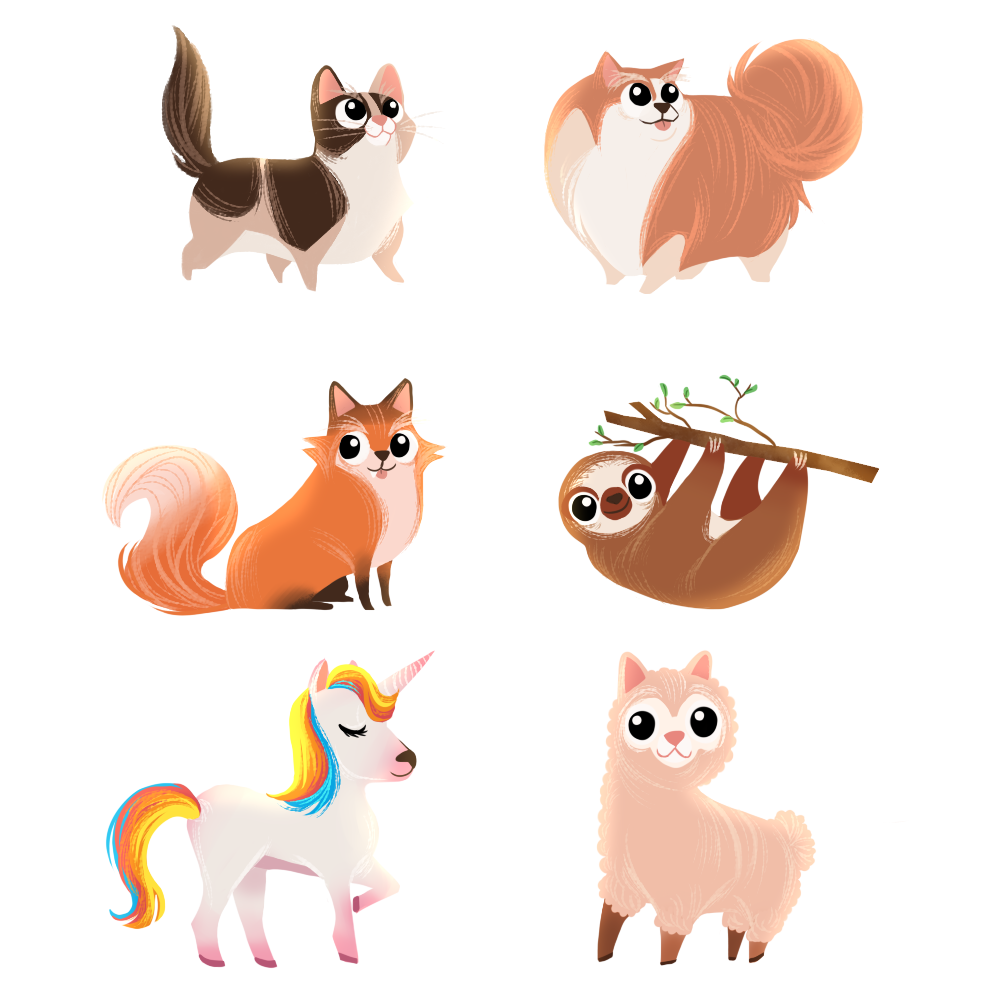 Cute Chibi Animals Commission by marilyndraws on DeviantArt Cute Chibi Animals Commission by marilyndraws on DeviantArt