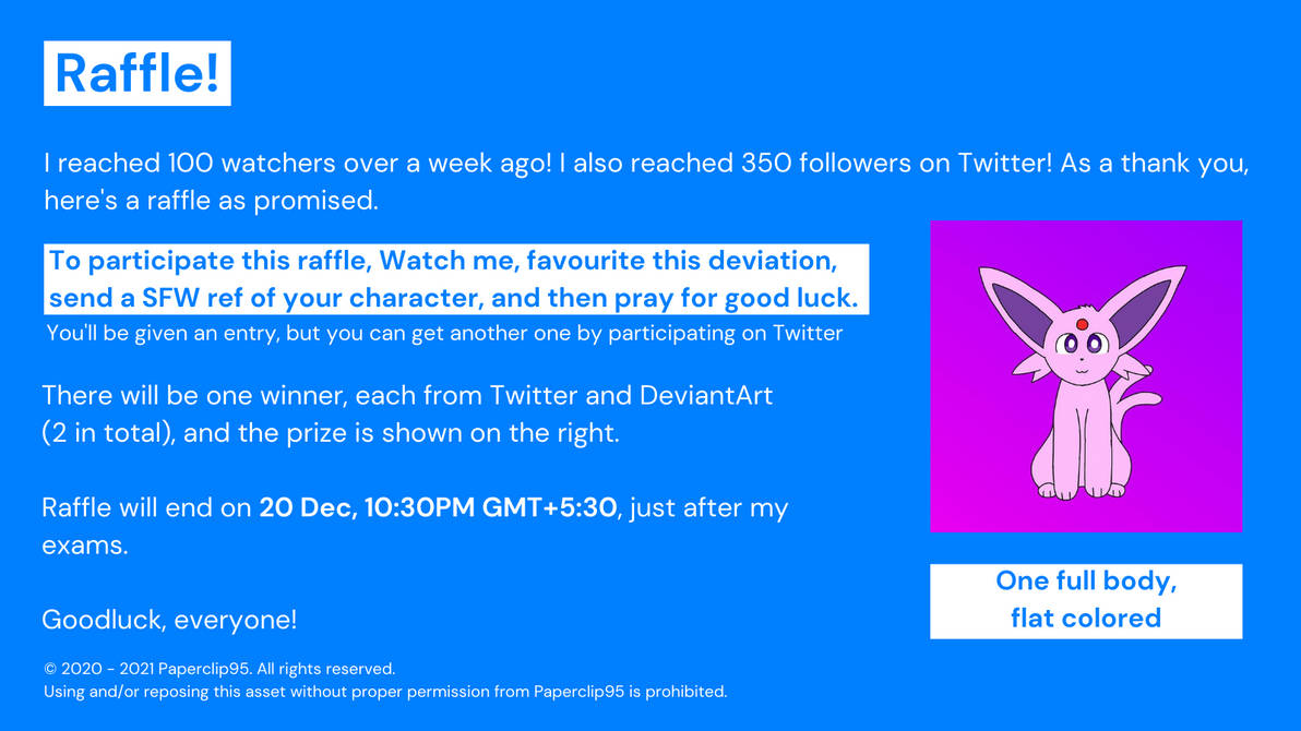 A raffle! by Paperclips95 on DeviantArt
