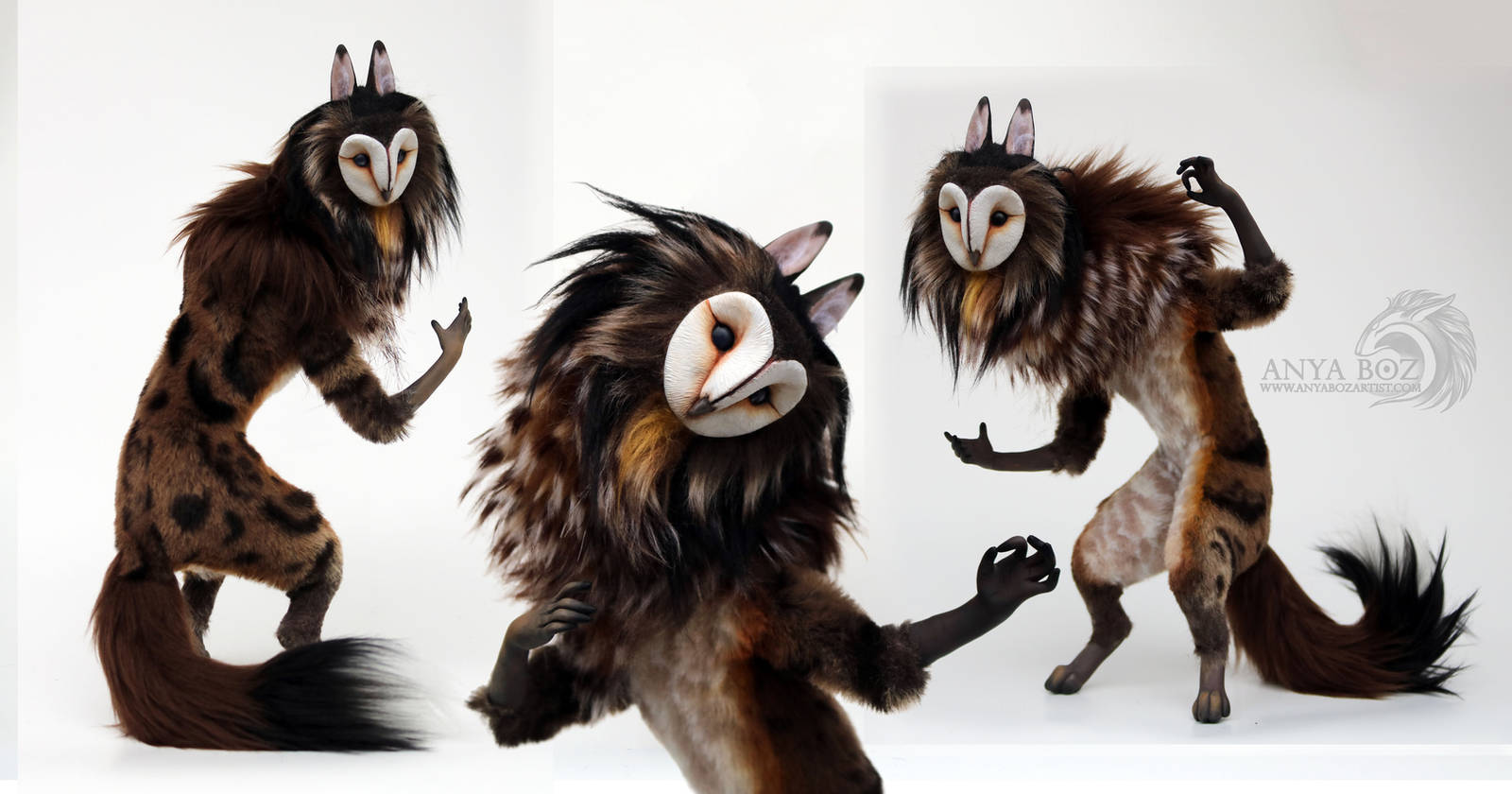 Spotted Barn Owl Gryphinx Room Guardian by AnyaBoz