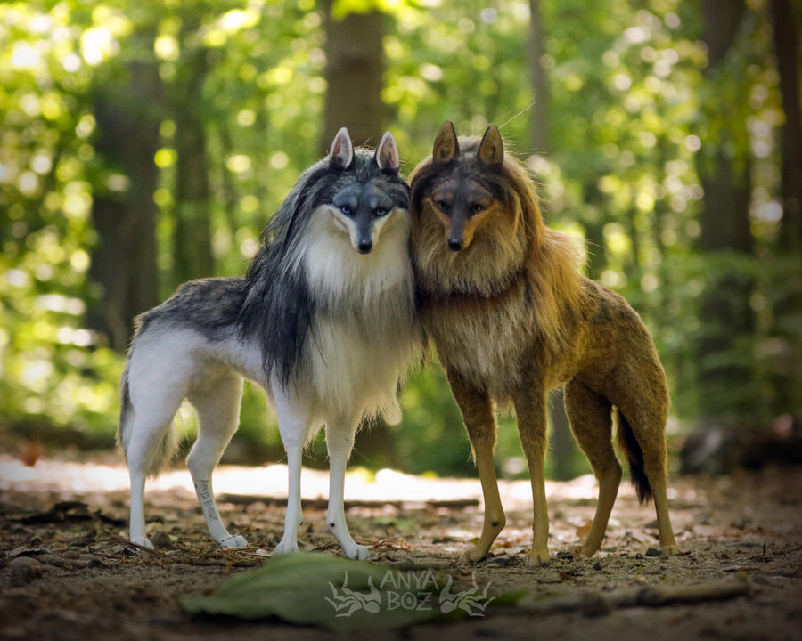 Blue and Red Wolf Room Guardians by AnyaBoz on DeviantArt