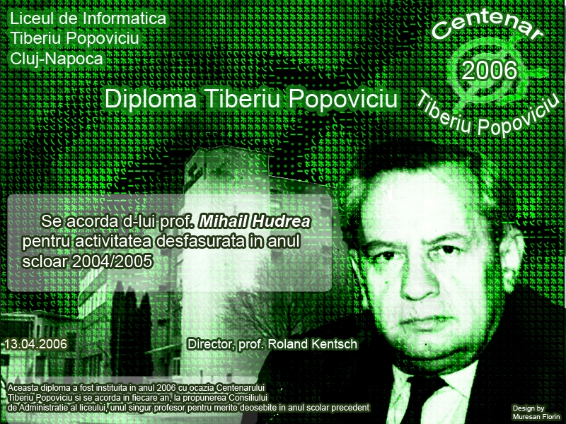 Diploma Tiberiu Popoviciu