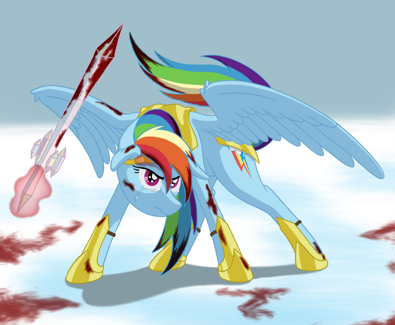 ArtStation - Blood Splattered Rainbow Dash