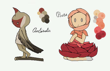 Cardinalis and rose