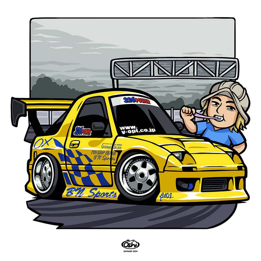 Mitsuru Haruguchi FC3S RX-7 chibi car by garageoshi on DeviantArt