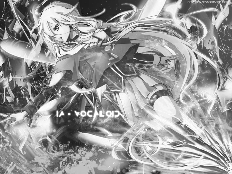 Ia Vocaloid Monochrome Wallpaper By Aria Chii On Deviantart Ia Vocaloid Monochrome Wallpaper By Aria Chii On Deviantart