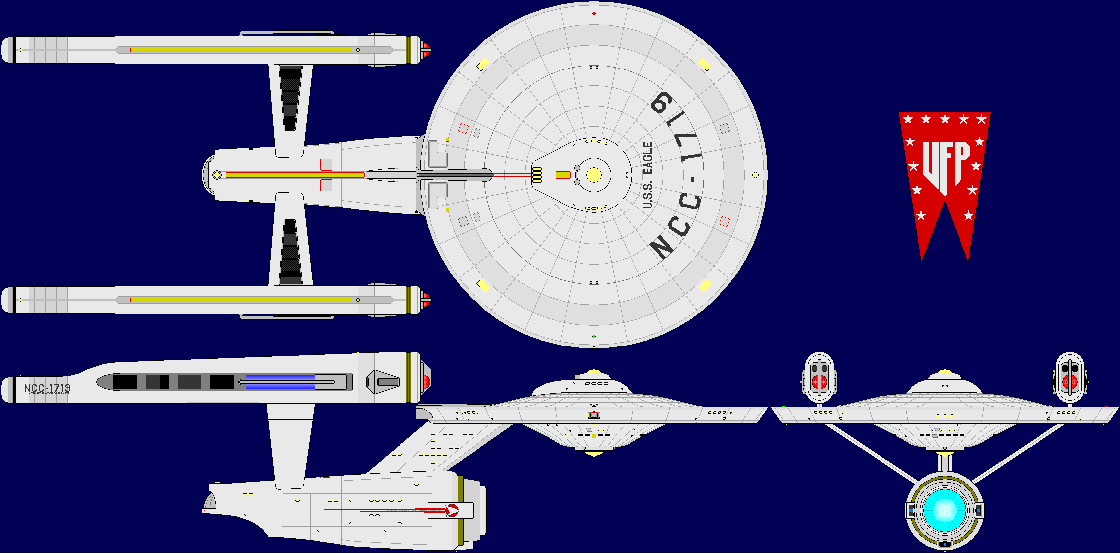 USS Eagle Multi-View