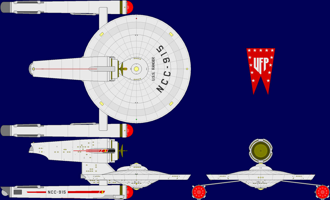 USS Ranger TOS Multi-View by captshade on DeviantArt