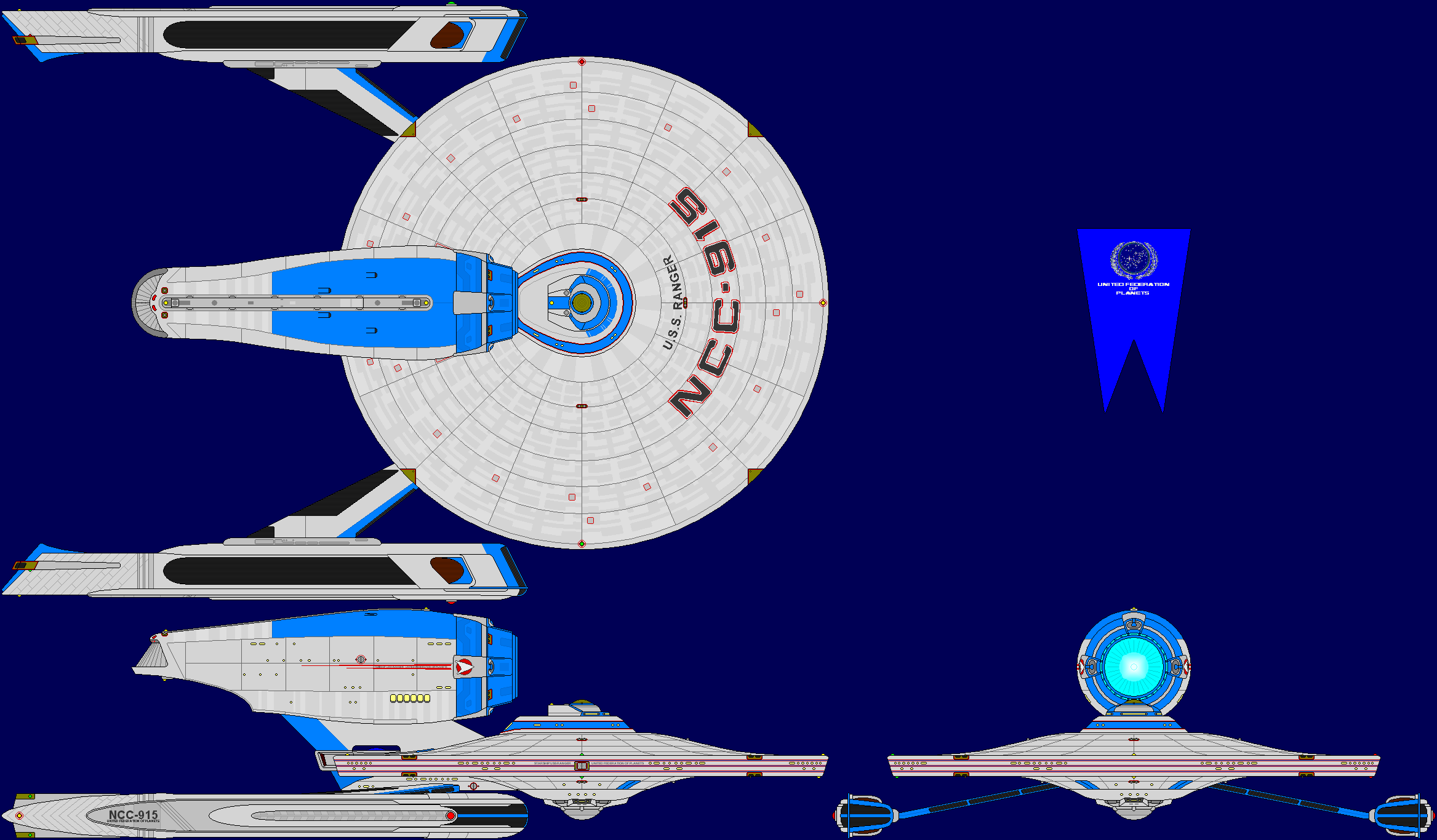 USS Ranger TMP Multi-View