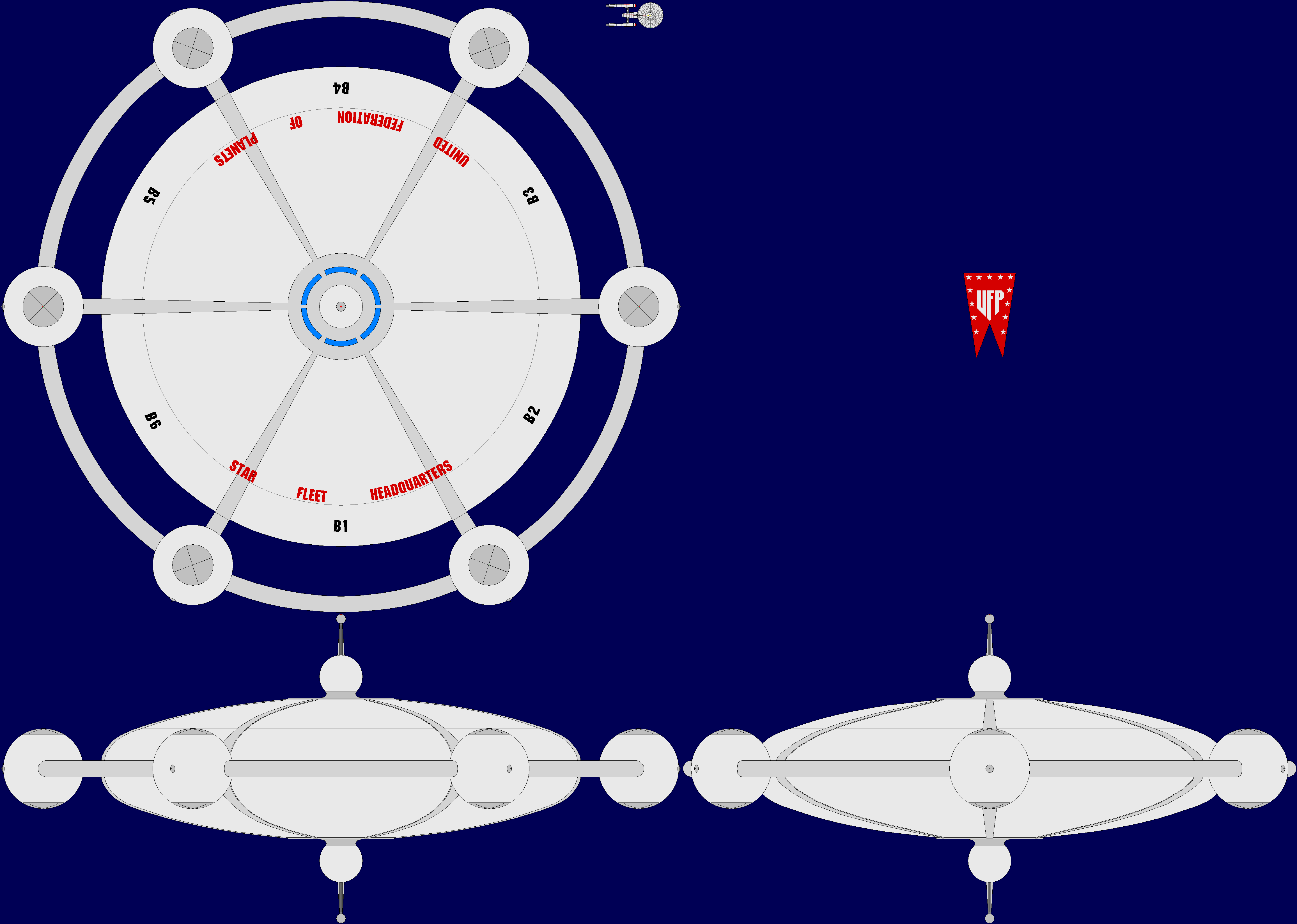 Star Fleet HQ TOS Multi-View