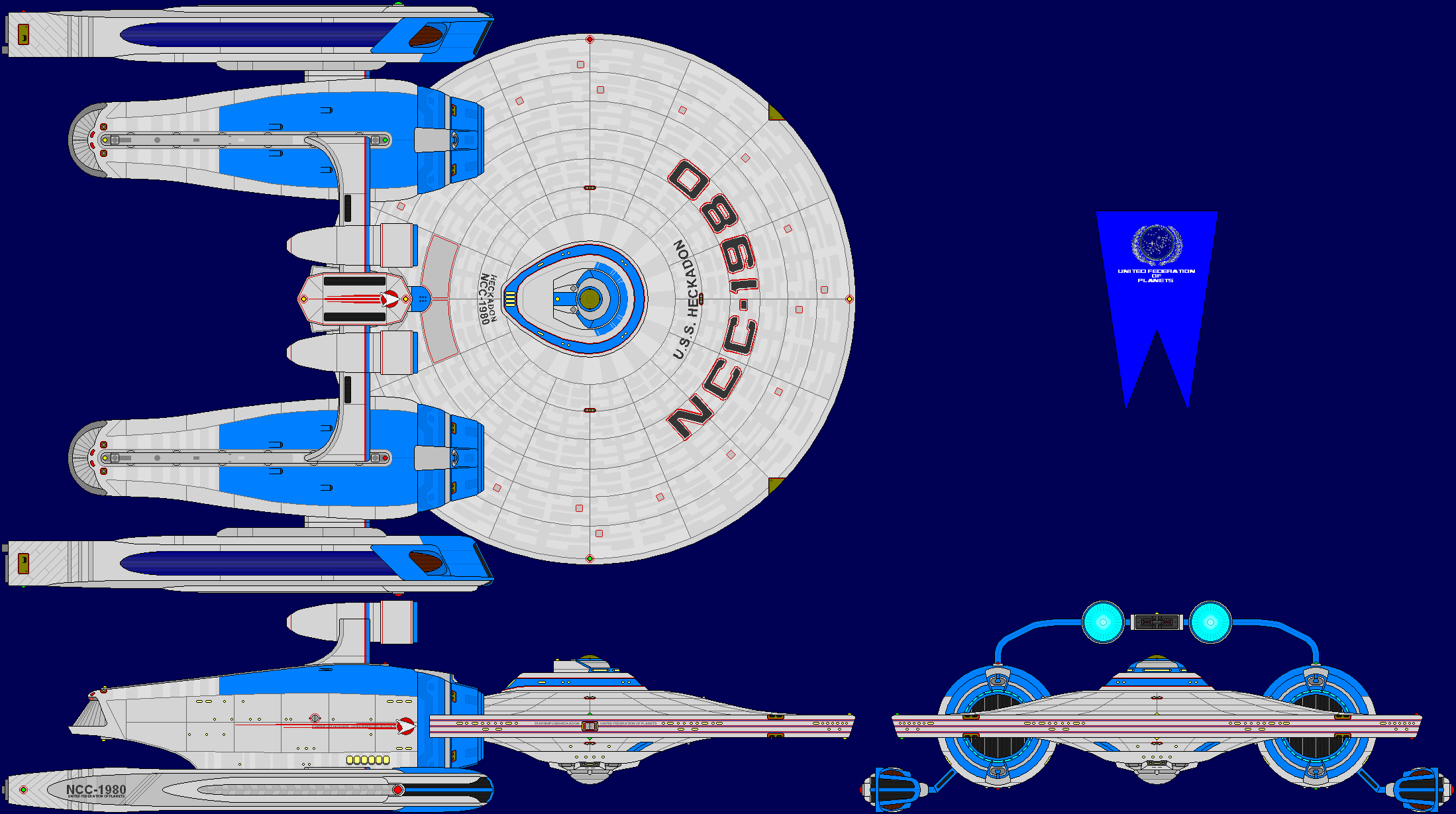 USS Heckadon TMP Multi-View