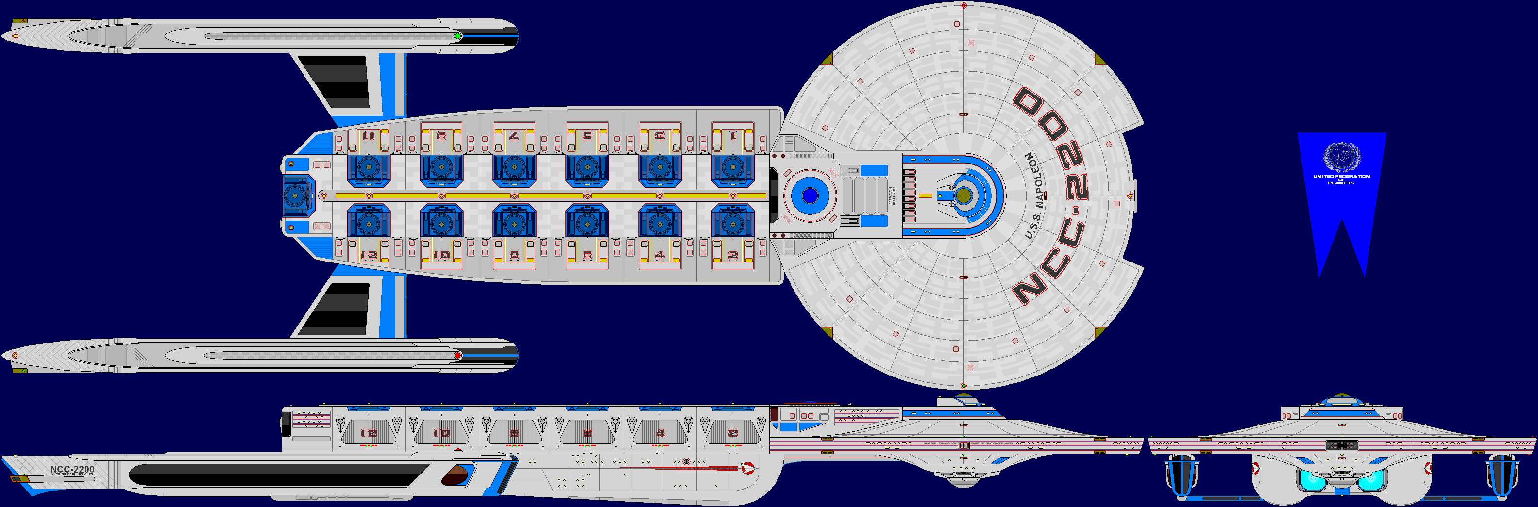 USS Napoleon Refit Multi-View