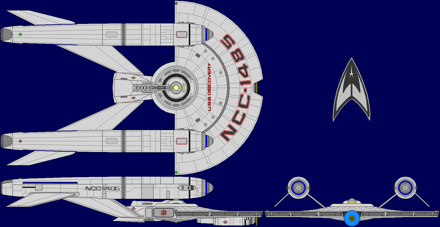 USS Discovery Multi-View