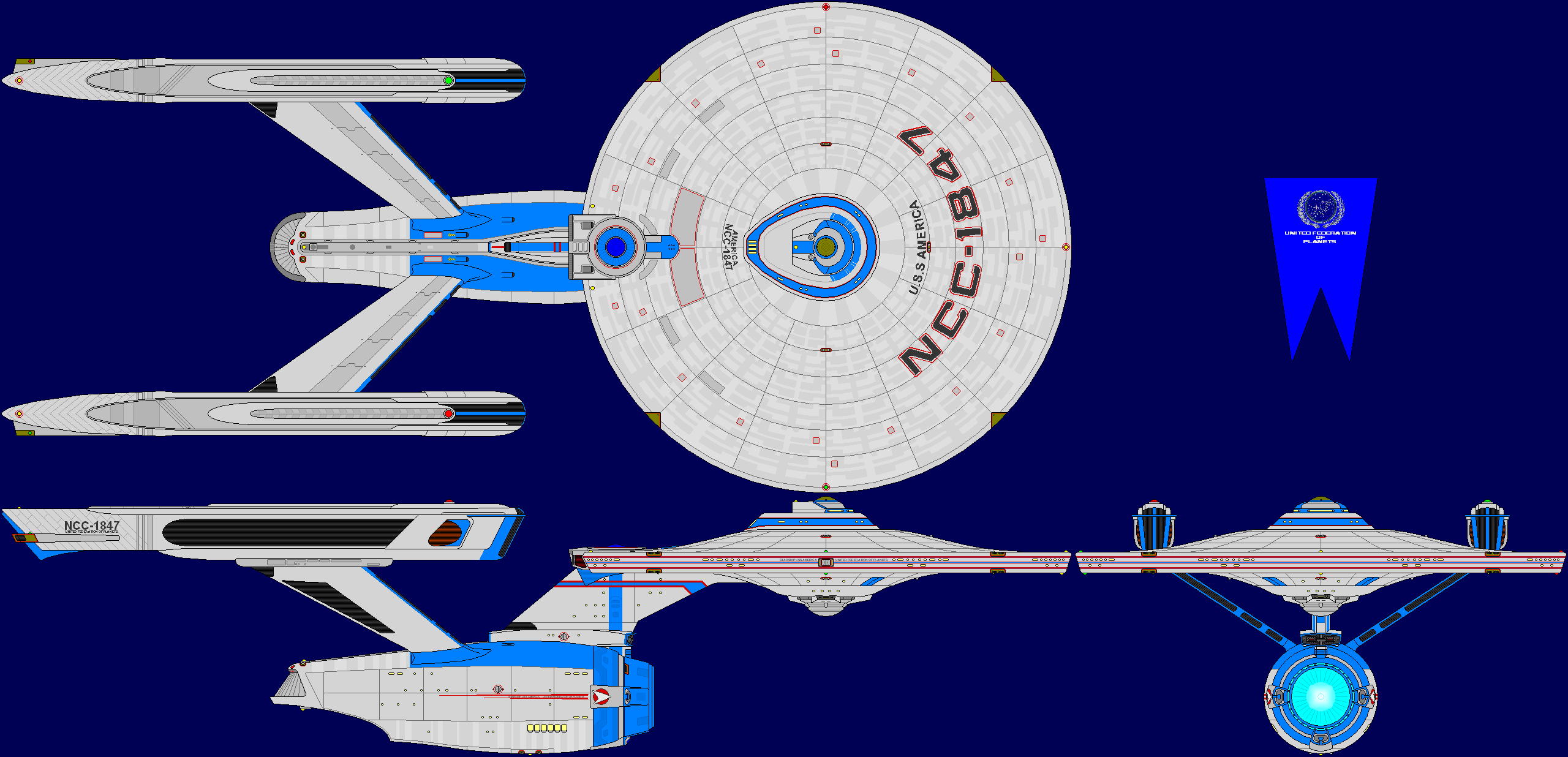 USS America Multi-View