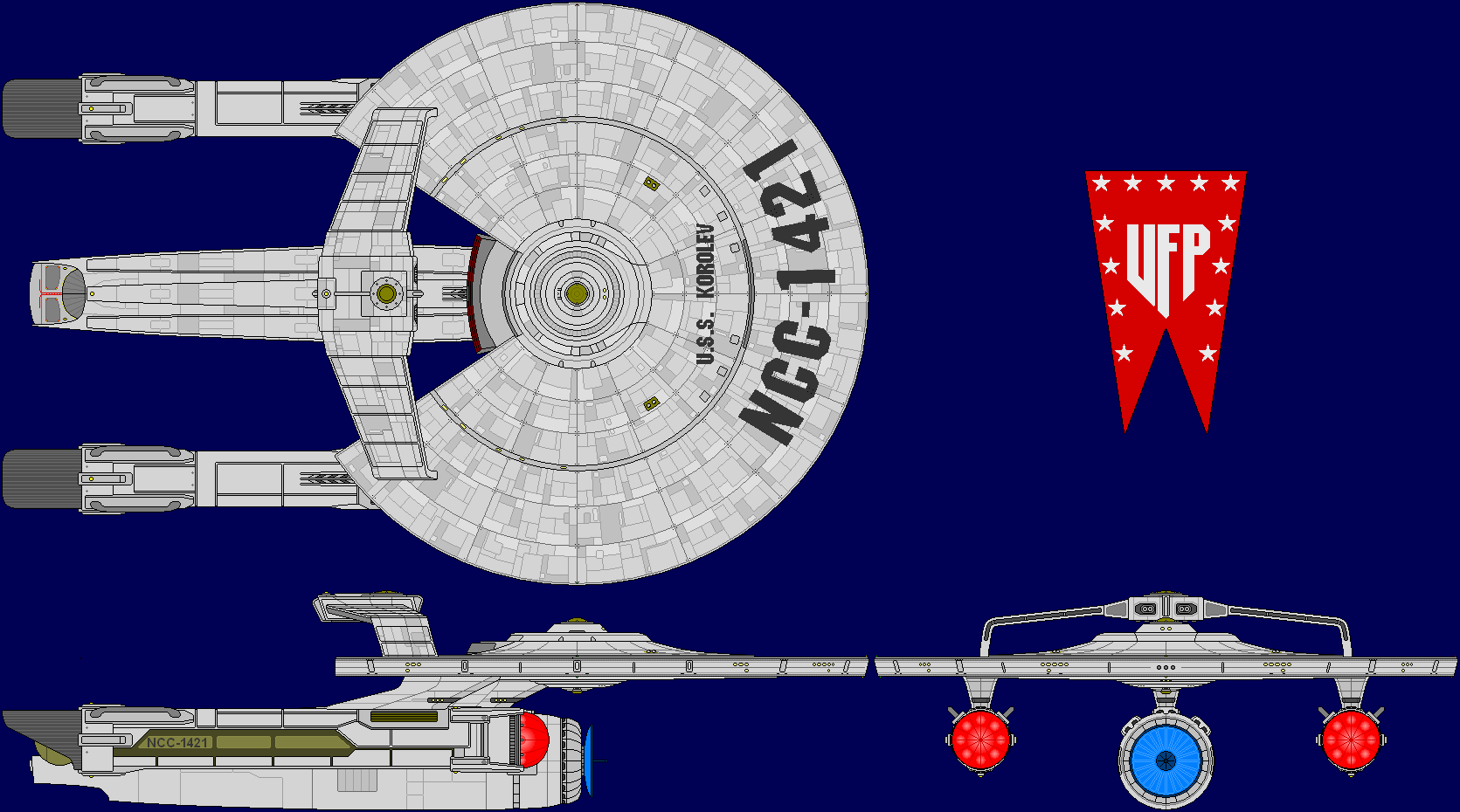 USS Korolev Multi-View