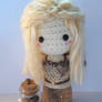 Amigurumi Khaleesi y llavero huevos de dragon